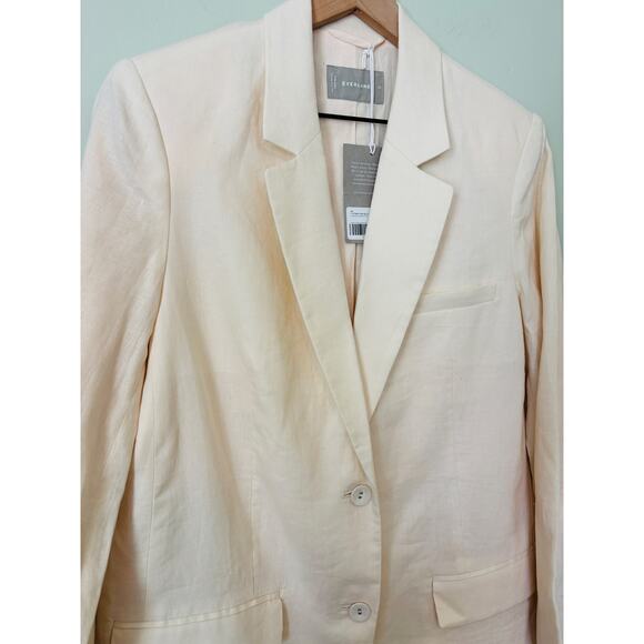Everlane Oversized Blazer in Linen Size 10 Bone Jacket - Picture 5 of 11